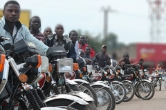 Boda boda riders.